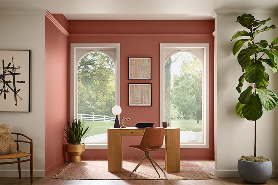 Idee pareti colore mattone n.1