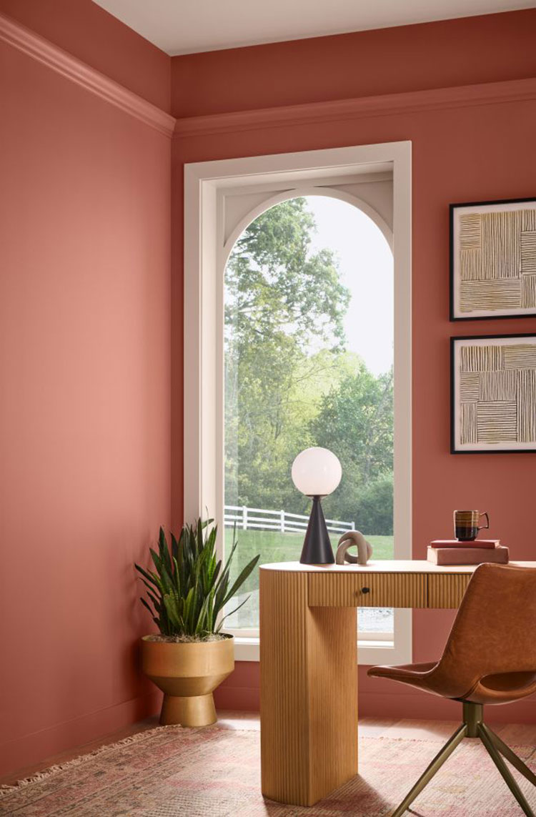 Idee pareti colore mattone n.2