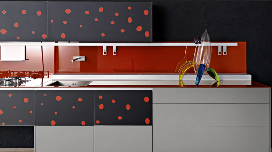 Schienale cucina in vetro Schienale in vetro per cucina senza pistraelle