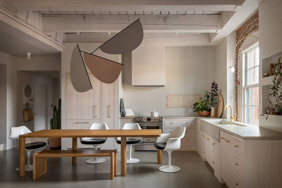 Idee pavimento per cucina in cemento n.1